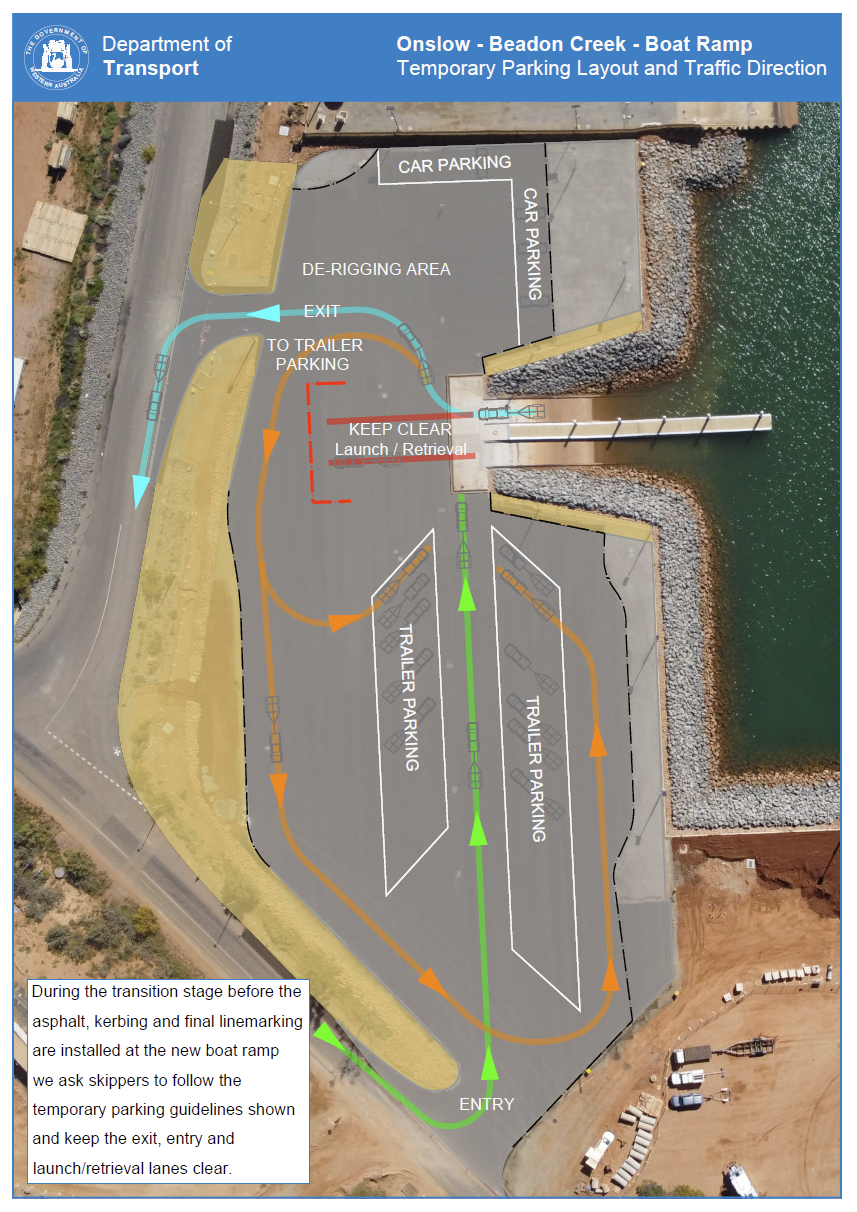 News Story Onslow Boat Ramp Temporary Parking Layout and Traffic Direction » Visit Ashburton
